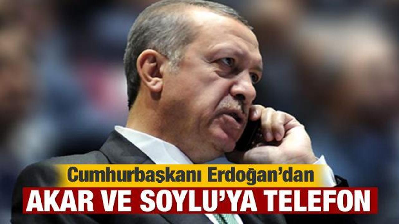 Cumhurbaşkanı Erdoğan'dan Akar ve Soylu'ya telefon
