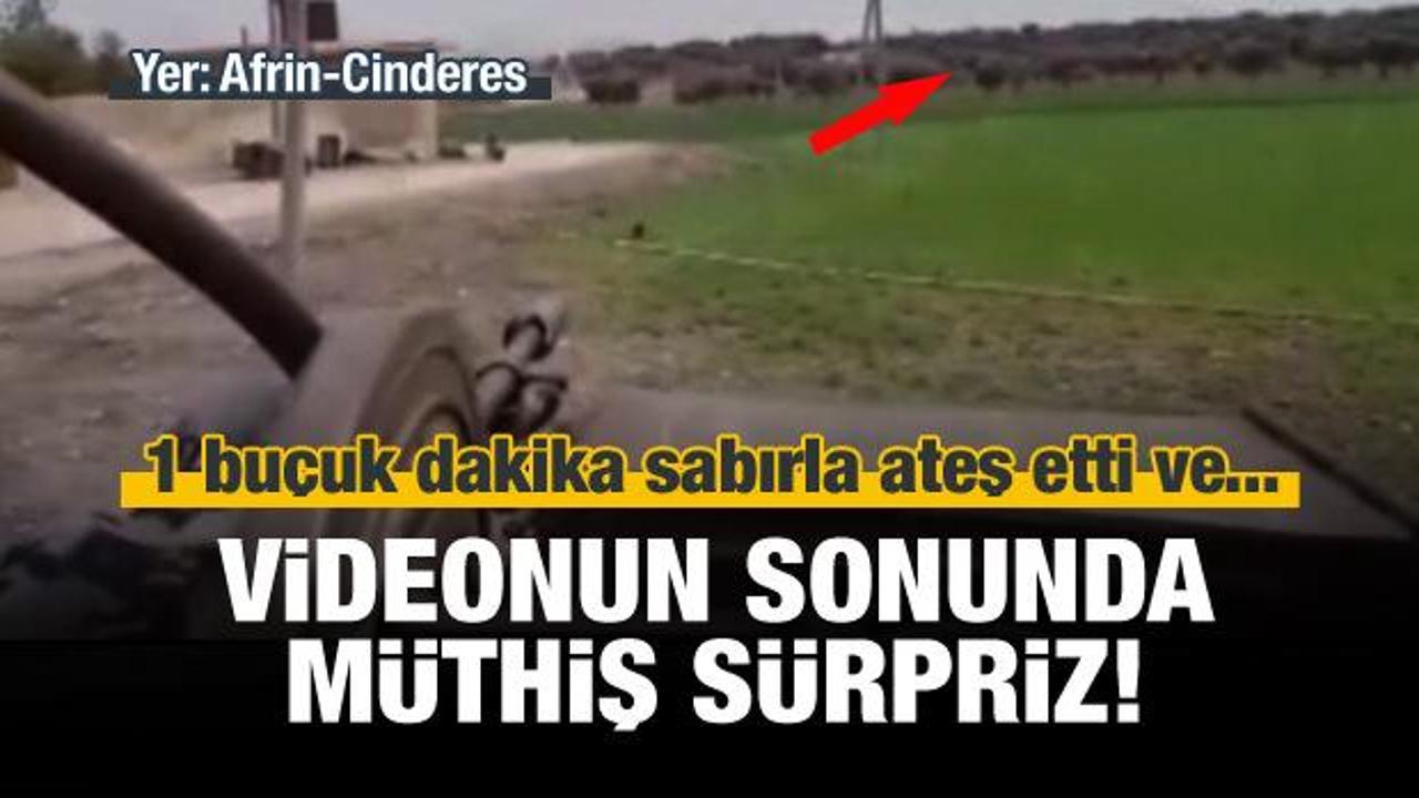 Cinderes'ten m&uuml;thiş g&ouml;r&uuml;nt&uuml;! Sabırla ateş etti...
