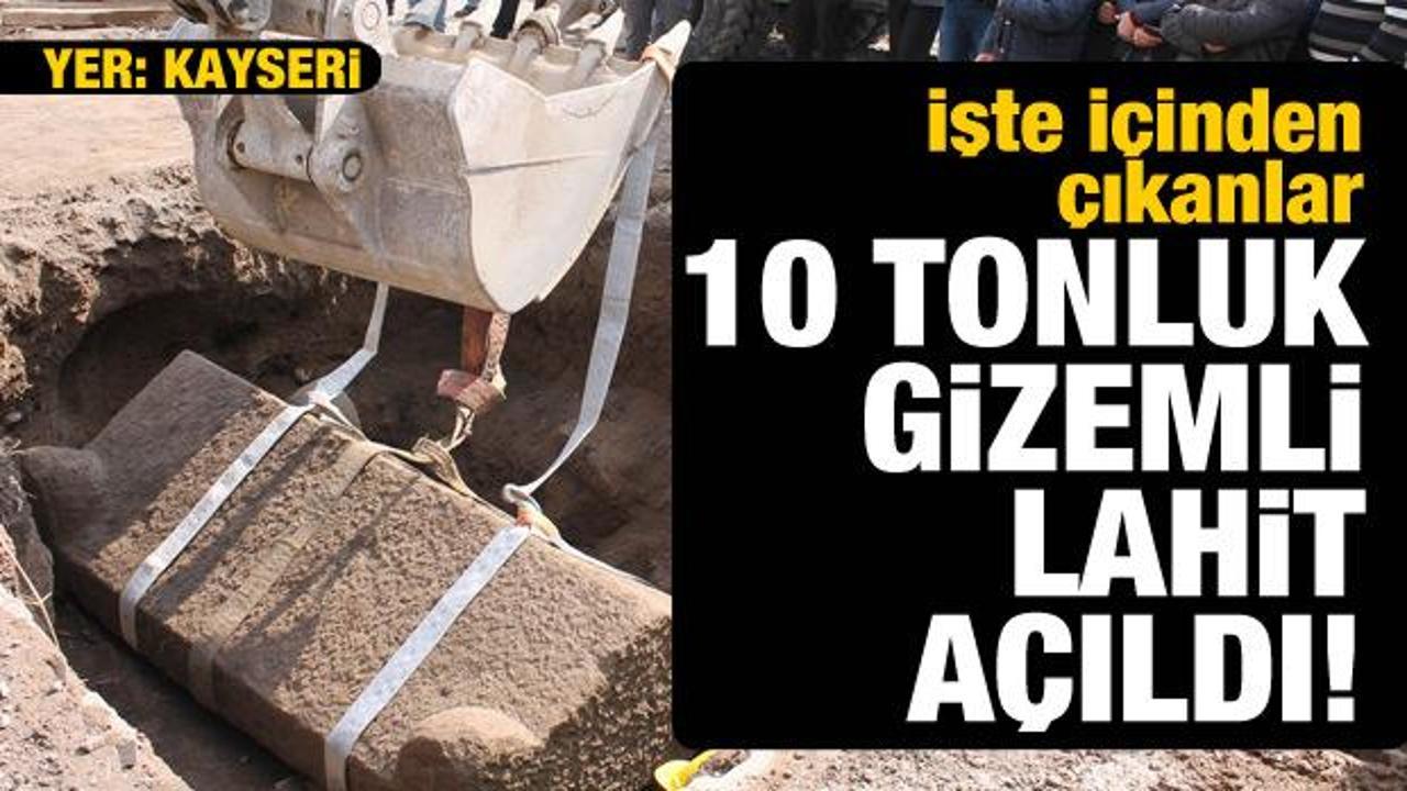 Kayseri'deki gizemli lahit a&ccedil;ıldı!