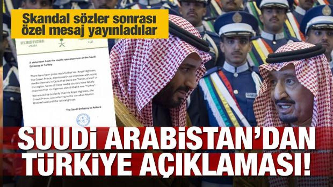 Suudi Arabistan'dan 'Türkiye' açıklaması