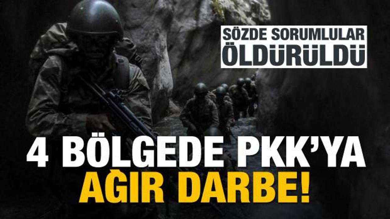 4 bölgede PKK'ya ağır darbe!
