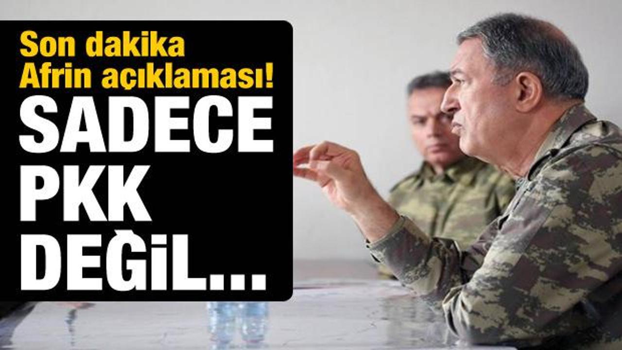Hulusi Akar açıkladı! Sadece PKK değil...