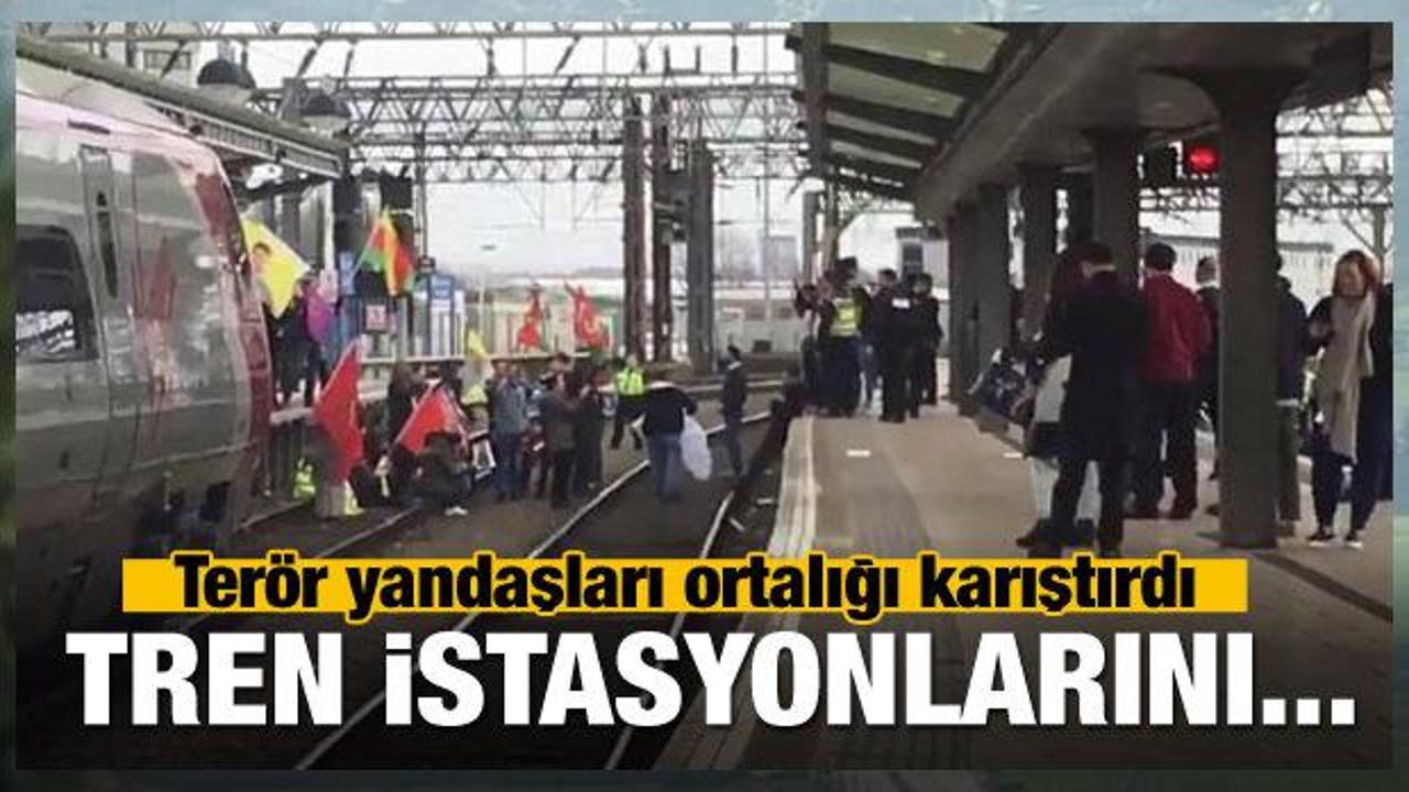 PKK'lı teröristler tren istasyonlarını işgal etti