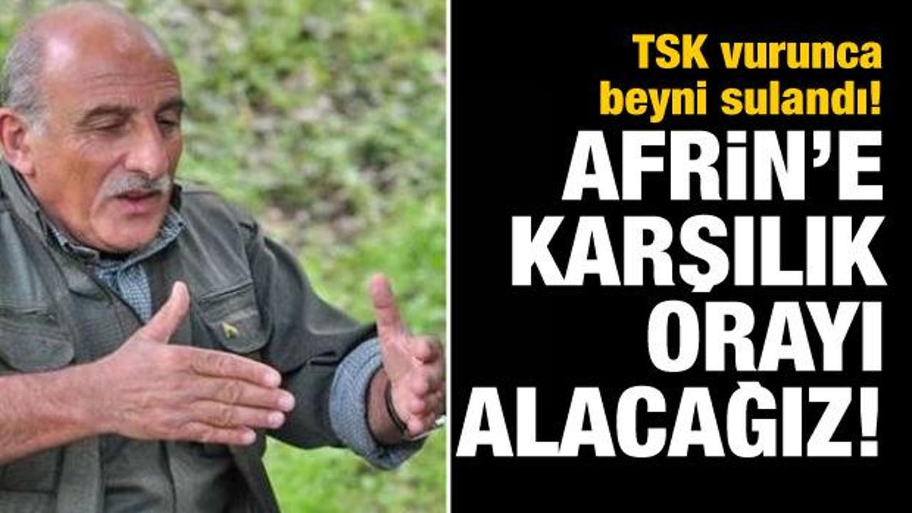 PKK'lı Kalkan: Afrin'e karşılık orayı alacağız