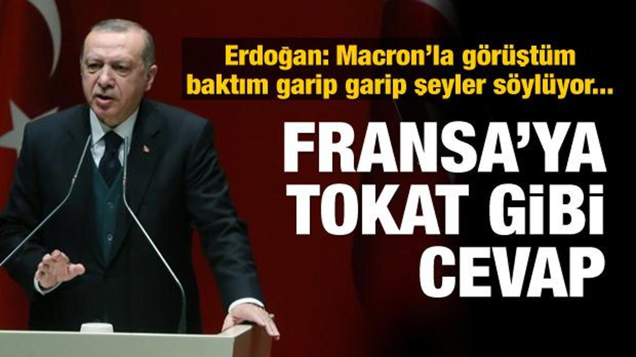Erdoğan'dan Fransa'ya tokat gibi cevap!
