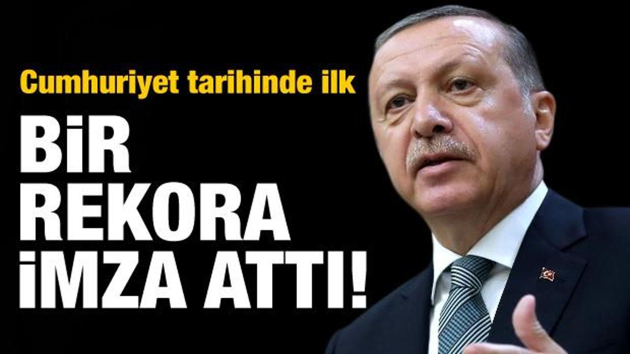 Cumhurbaşkanı Erdoğan bir rekora imza attı!