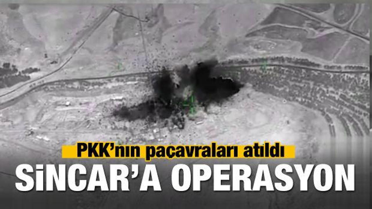 Sincar'a operasyon: PKK'nın paçavraları kaldırıldı