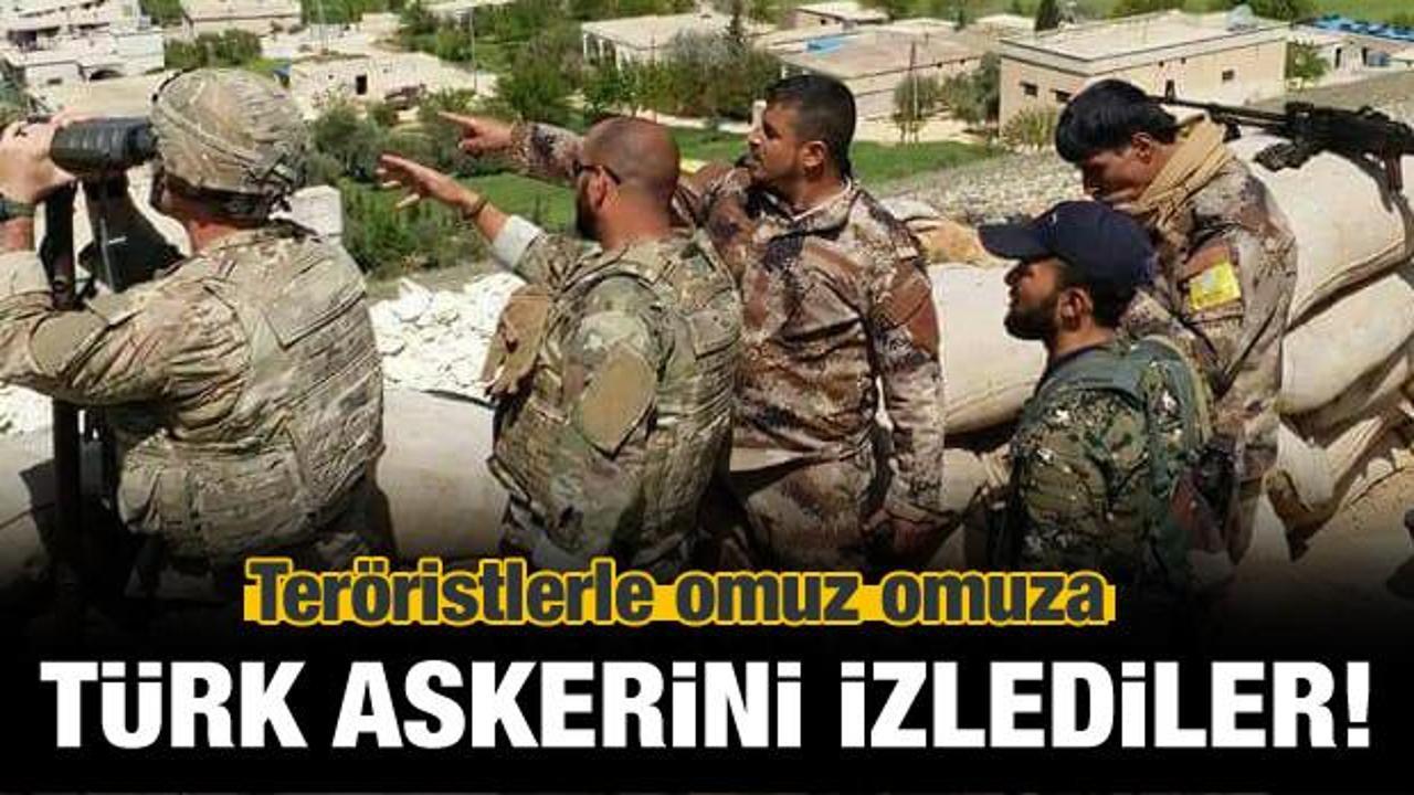 Teröristlerle omuz omuza Türk askerini izlediler!