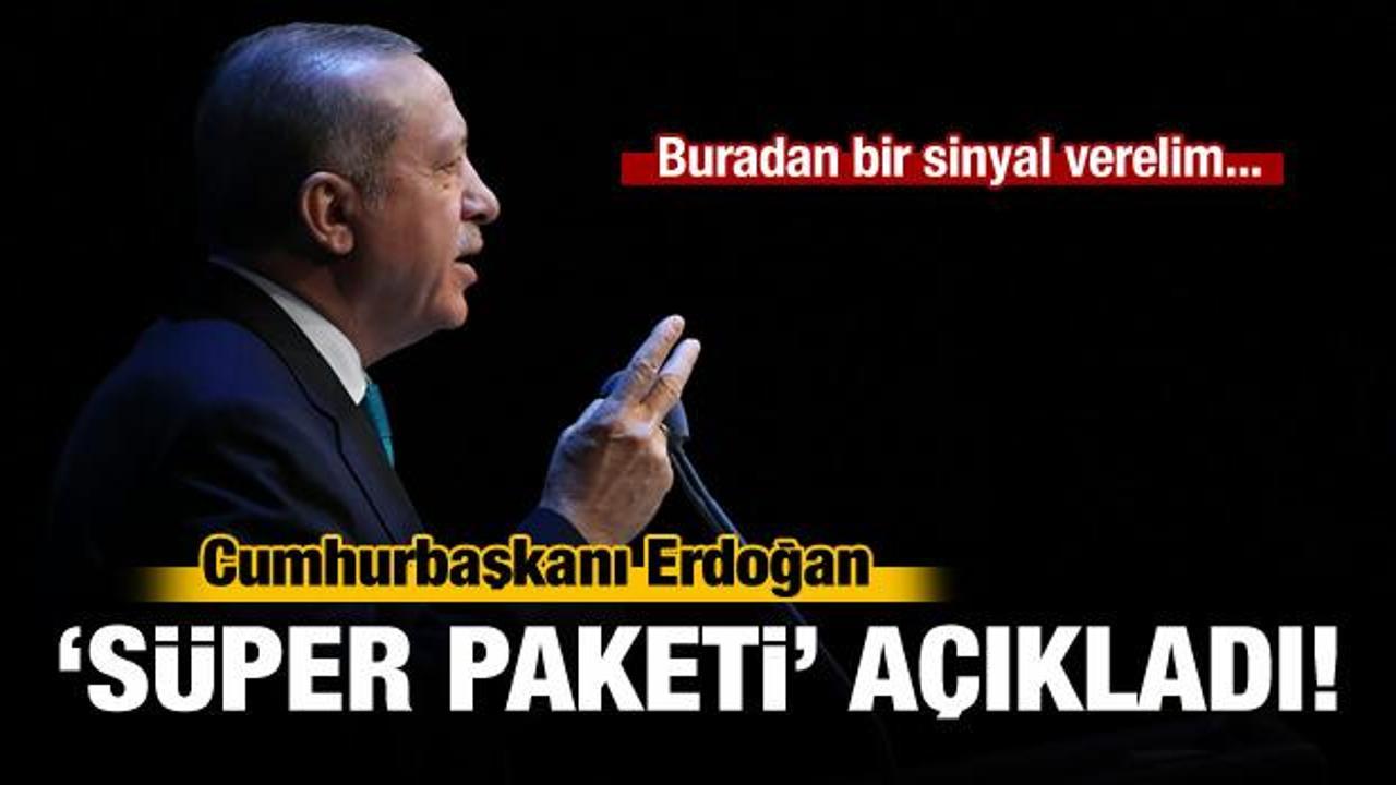 Erdoğan, dev teşvik paketini açıkladı