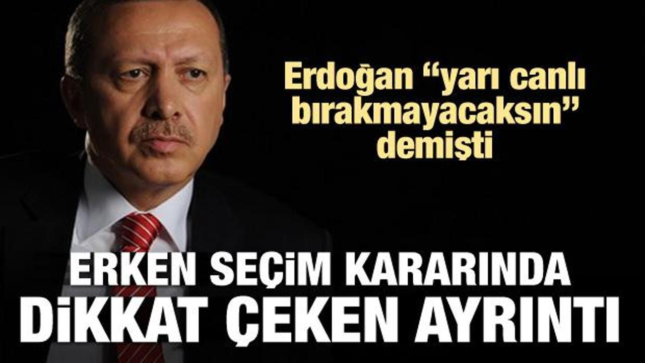 Erken seçim kararında dikkat çeken ayrıntı