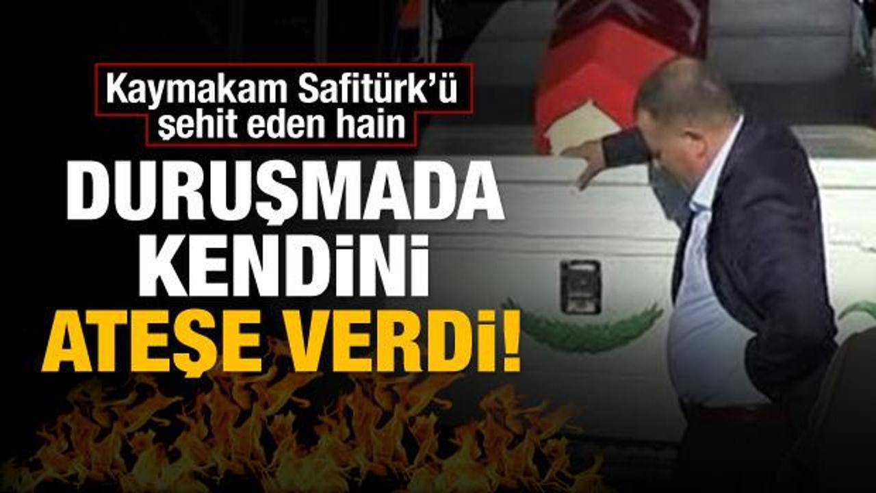 Şehit Safitürk'ün zanlısı duruşmada kendini yaktı