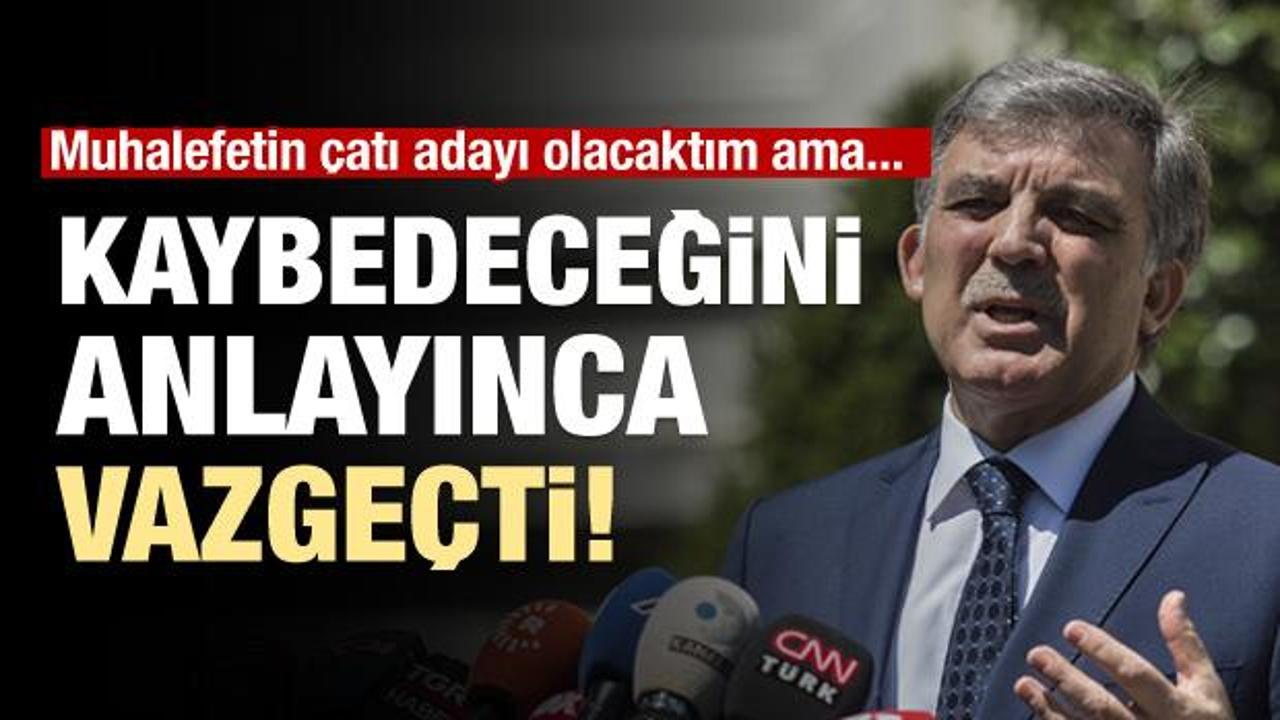 Abdullah Gül, adaylık kararını açıkladı!