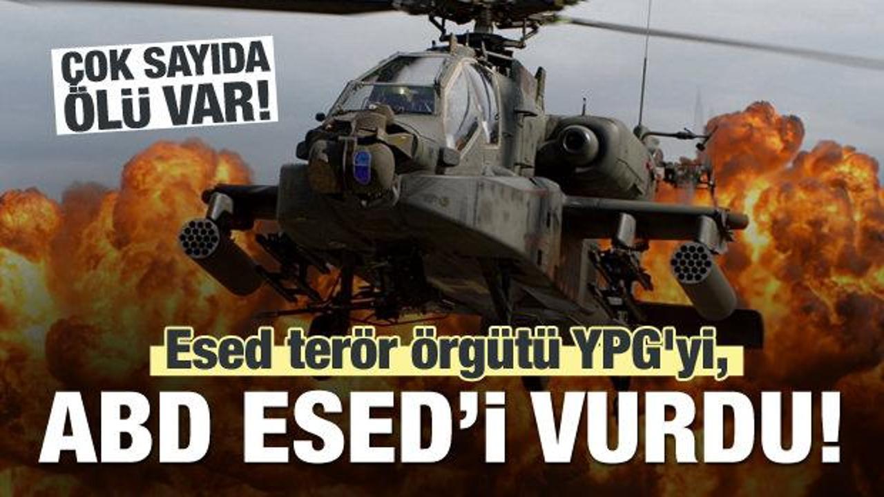 Esed terör örgütü YPG'yi, ABD Esed'i vurdu