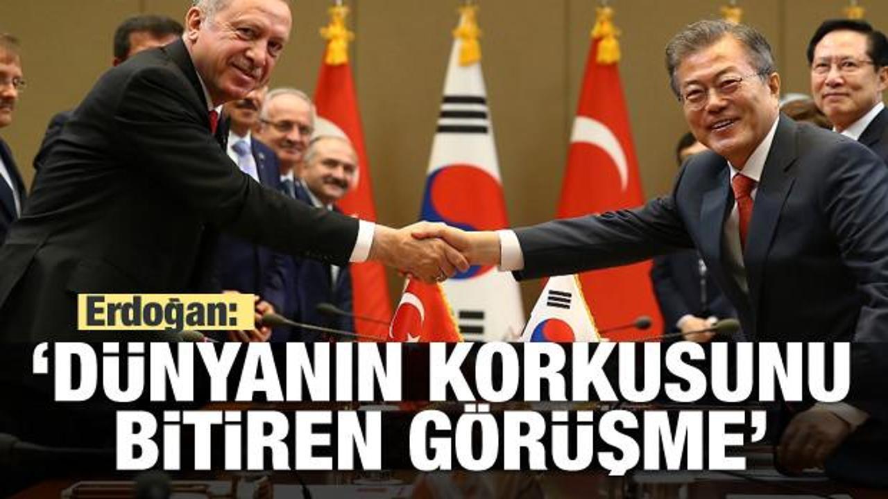 Erdoğan: D&uuml;nyada korkuları bitiren bir g&ouml;r&uuml;şme