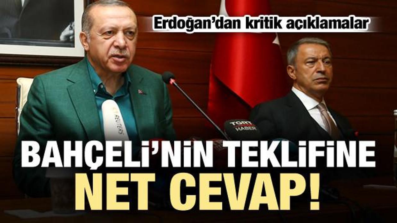 Bahçeli'nin teklifine Erdoğan'dan net cevap!