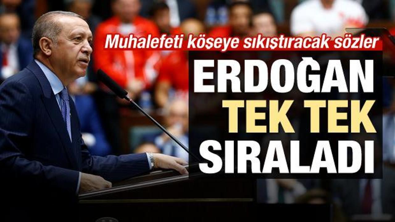 Erdoğan'dan muhalefeti köşeye sıkıştıracak sözler