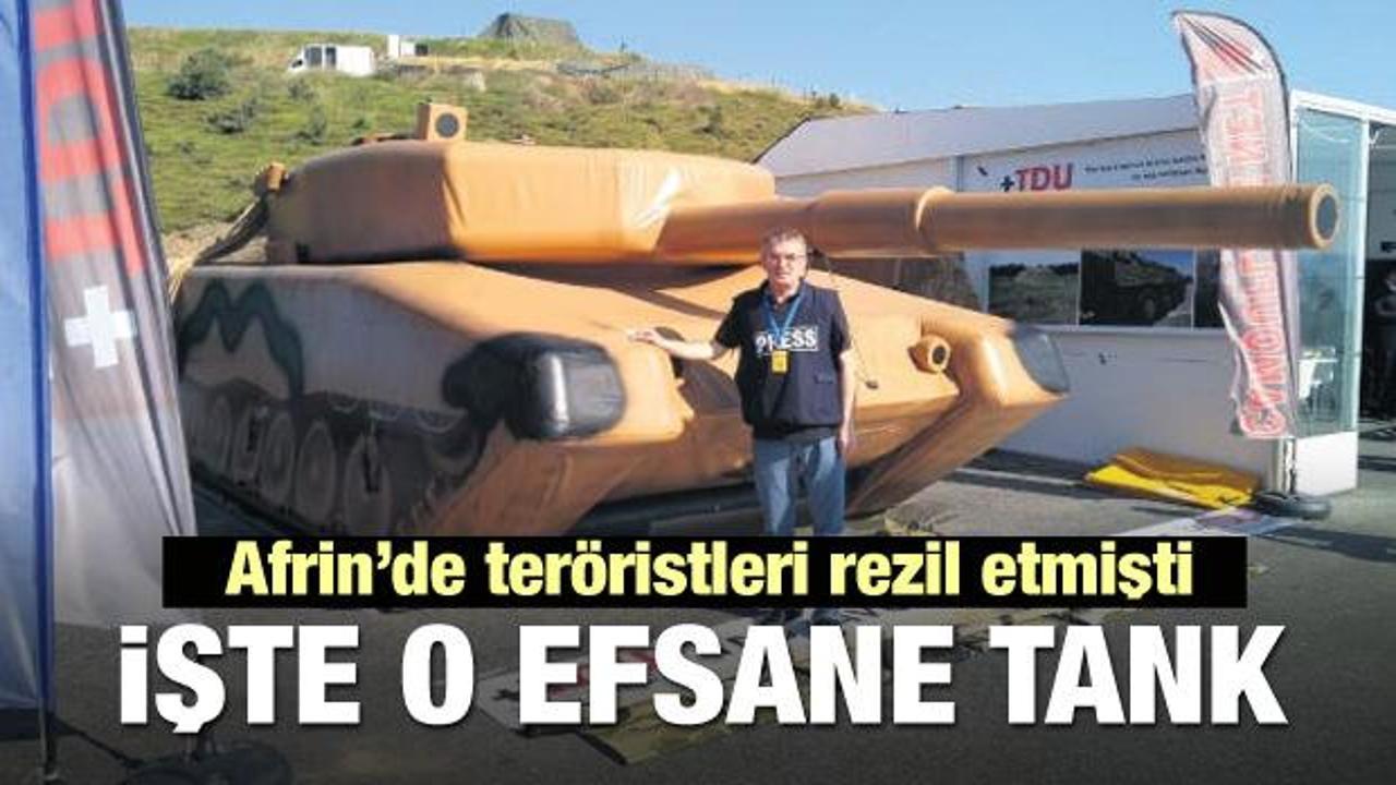İşte Afrin&rsquo;de ter&ouml;ristleri rezil eden şişme tank!