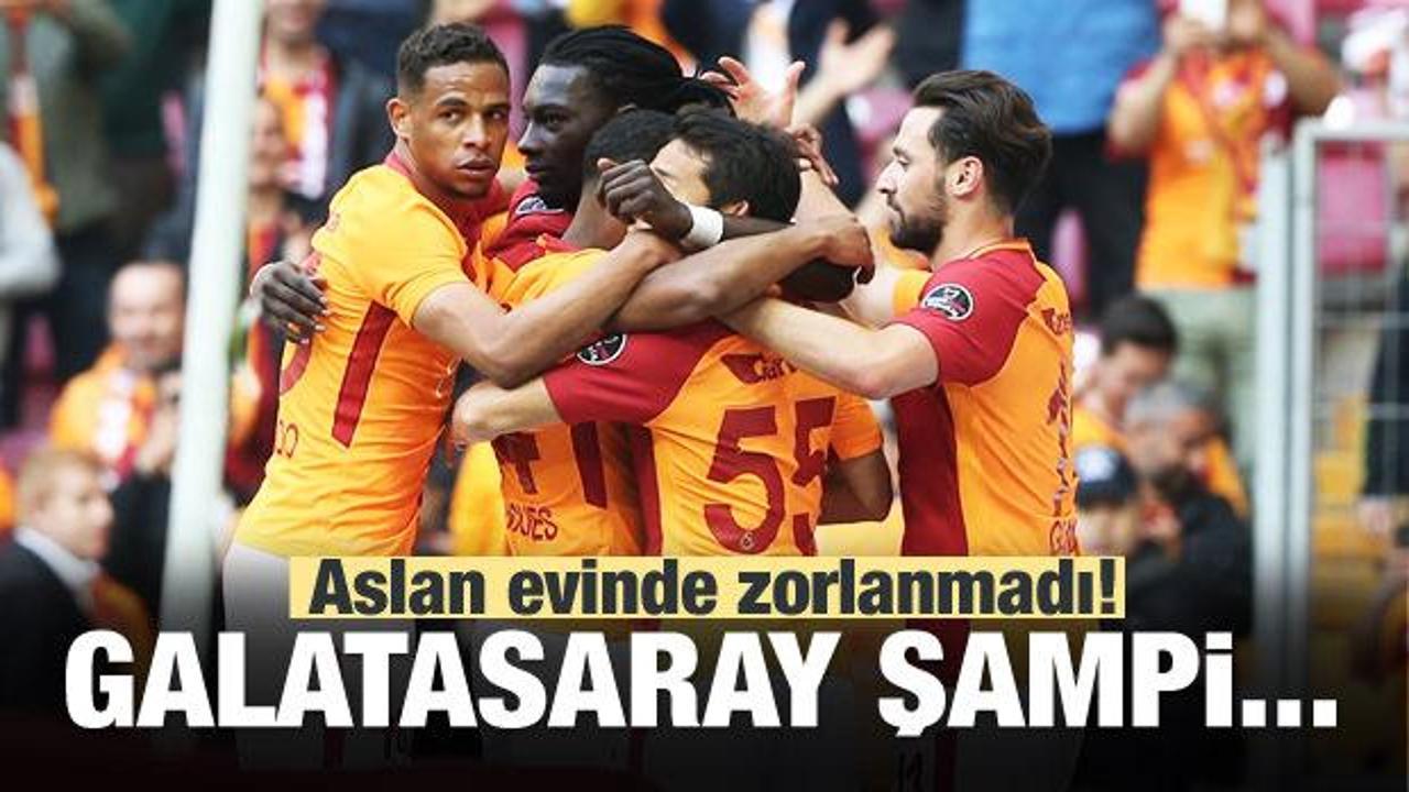 Rahat galibiyet! Galatasaray şampi...
