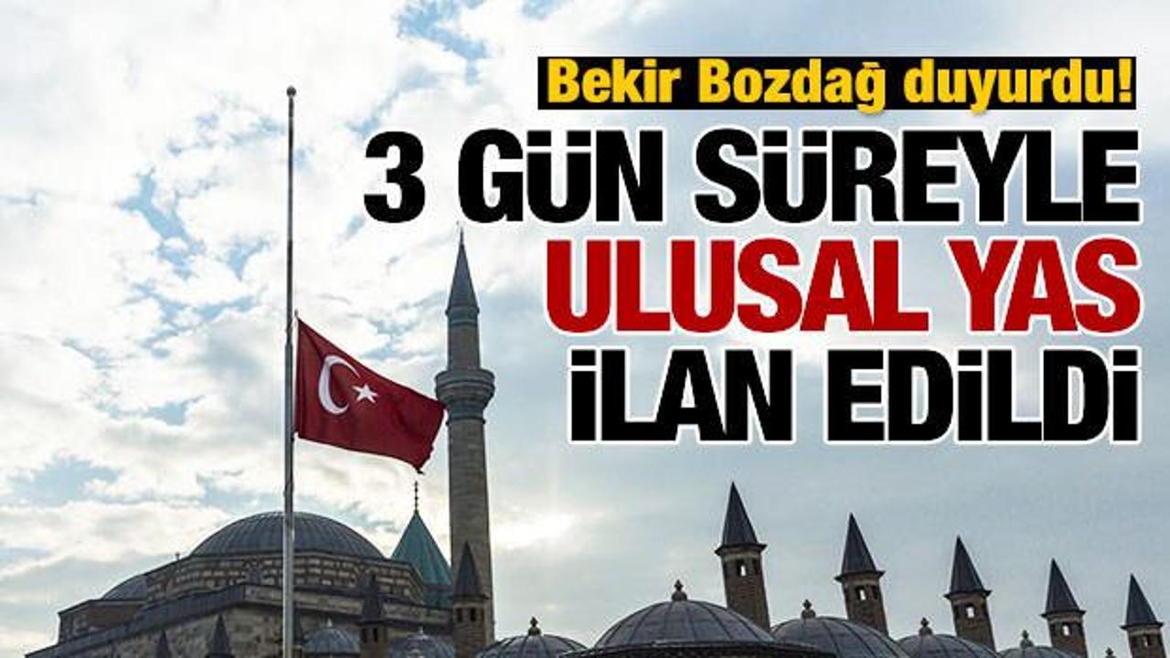 Türkiye 3 gün süreyle ulusal yas ilan etti!