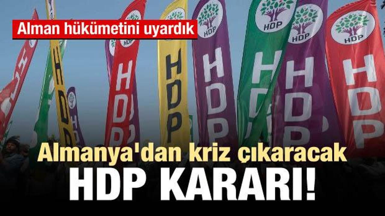 Almanya'dan kriz çıkaracak HDP kararı! 