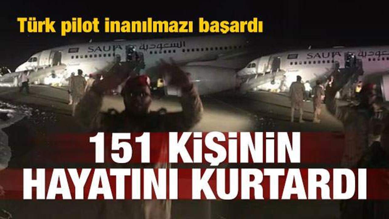 Türk uçağı Suudi Arabistan'da tehlike atlattı