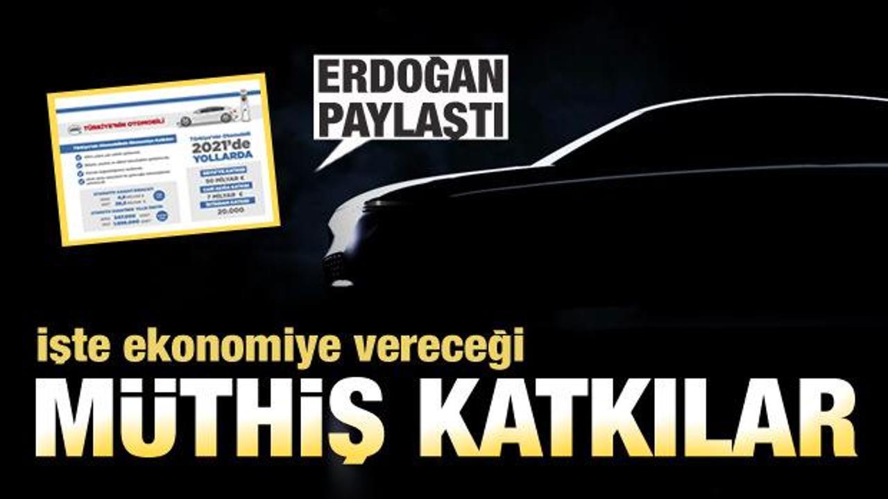 Cumhurbaşkanı Erdoğan'dan yerli otomobil paylaşımı