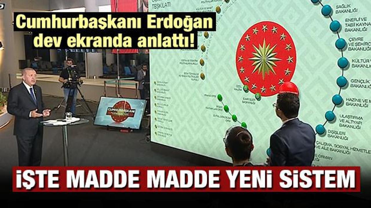 Erdoğan dev ekranda anlattı! İşte yeni sistem