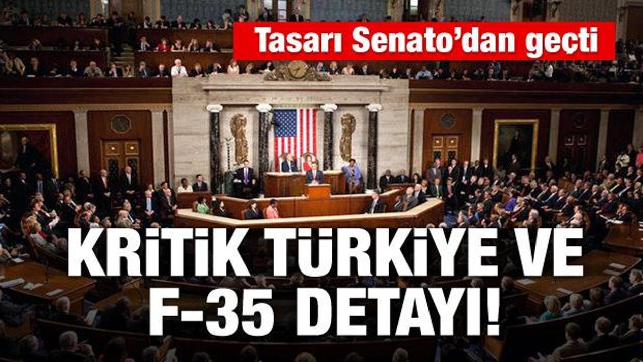 Tasarı Senato’dan geçti! Türkiye ve F-35 detayı