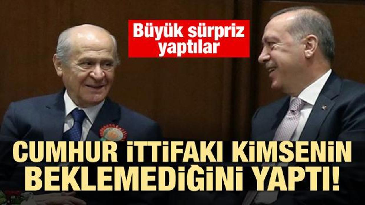 Cumhur ittifakı kimsenin beklemediğini yaptı