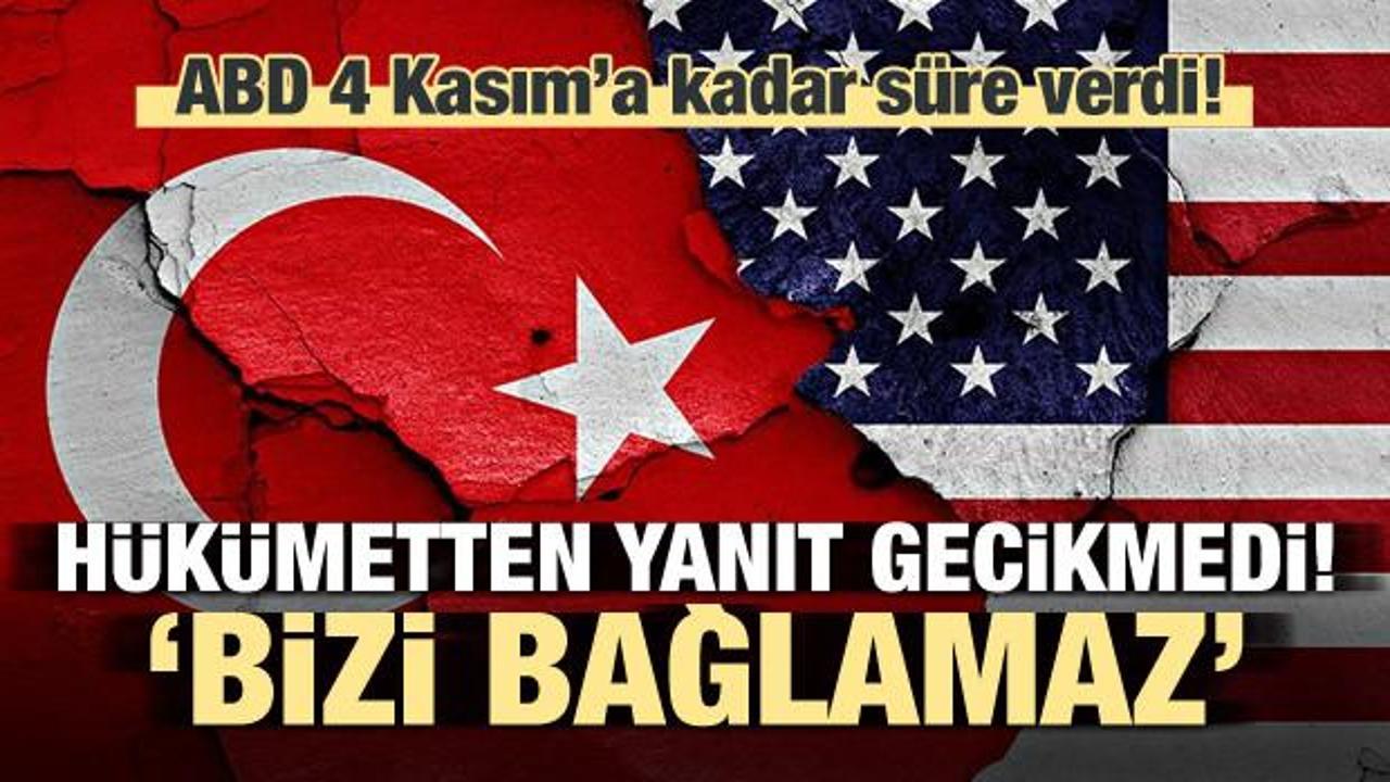 Zeybekci'den ABD'ye yanıt: Bizi bağlamaz