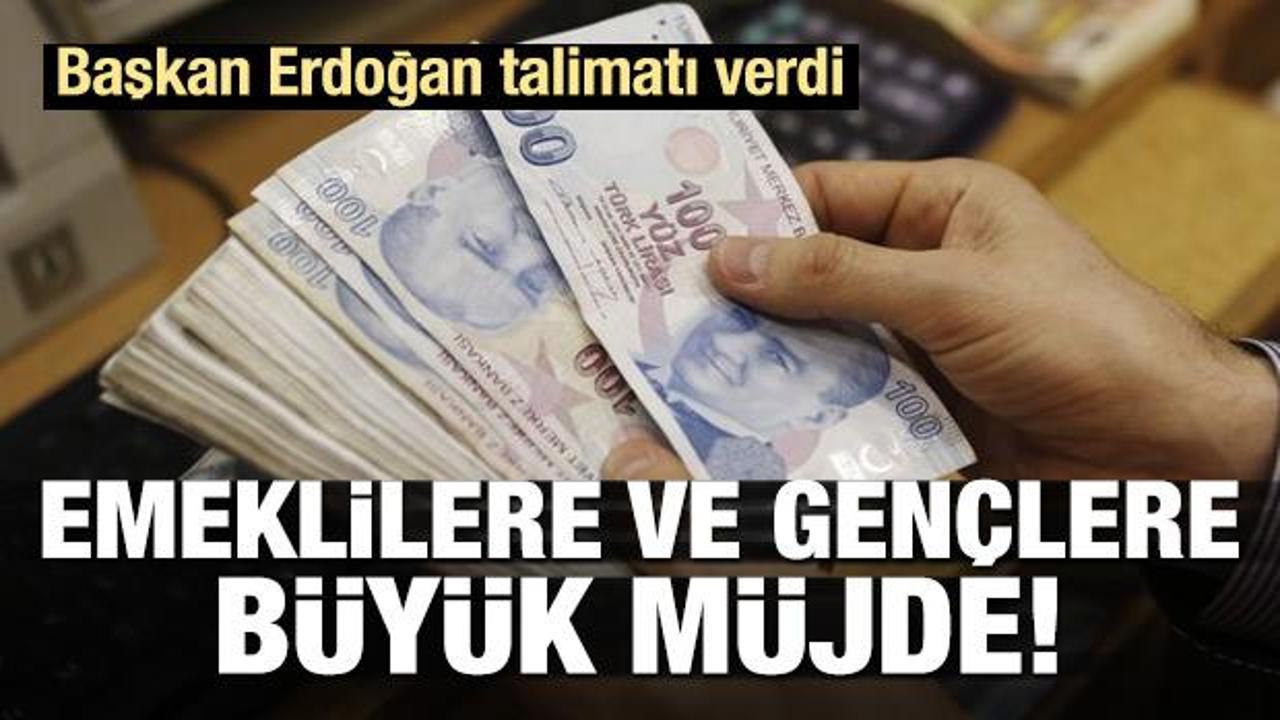 Erdoğan'dan emeklilere ve gençlere büyük müjde!