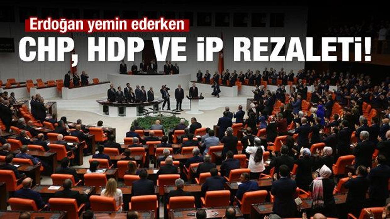 TBMM'de CHP, HDP ve İP rezaleti!