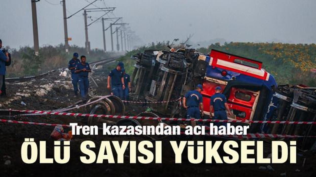 Tekirdağ'da tren kazası! &Ouml;l&uuml; sayısı y&uuml;kseldi...