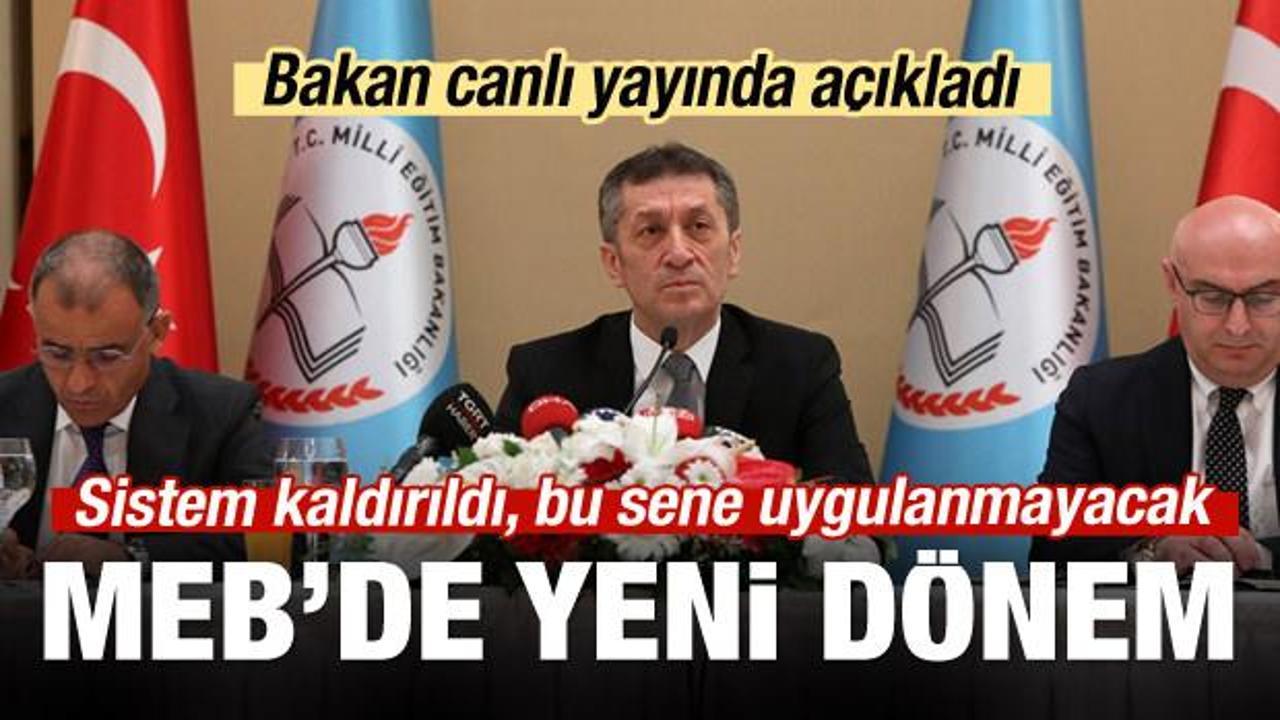 Bakan a&ccedil;ıkladı: MEB'de yeni d&ouml;nem başlıyor