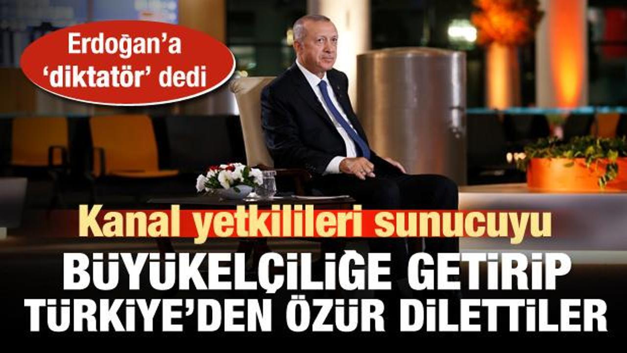 Erdoğan'a diktatör diyen sunucuya özür dilettiler