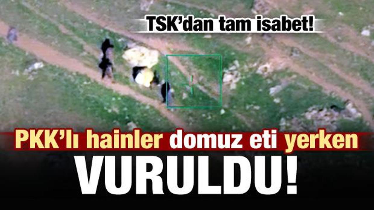PKK'lı hainler domuz yerken vuruldu!