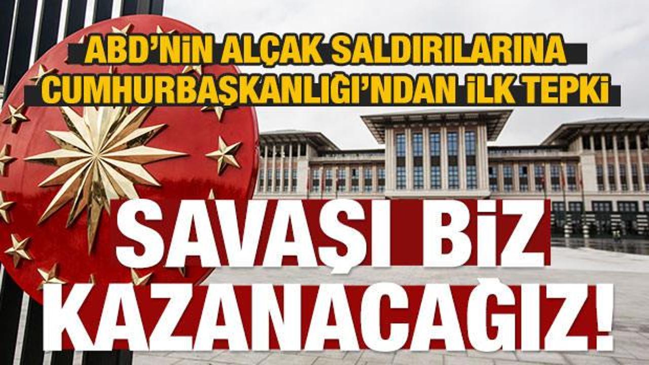 Alçak saldırılara Cumhurbaşkanlığı'ndan ilk tepki