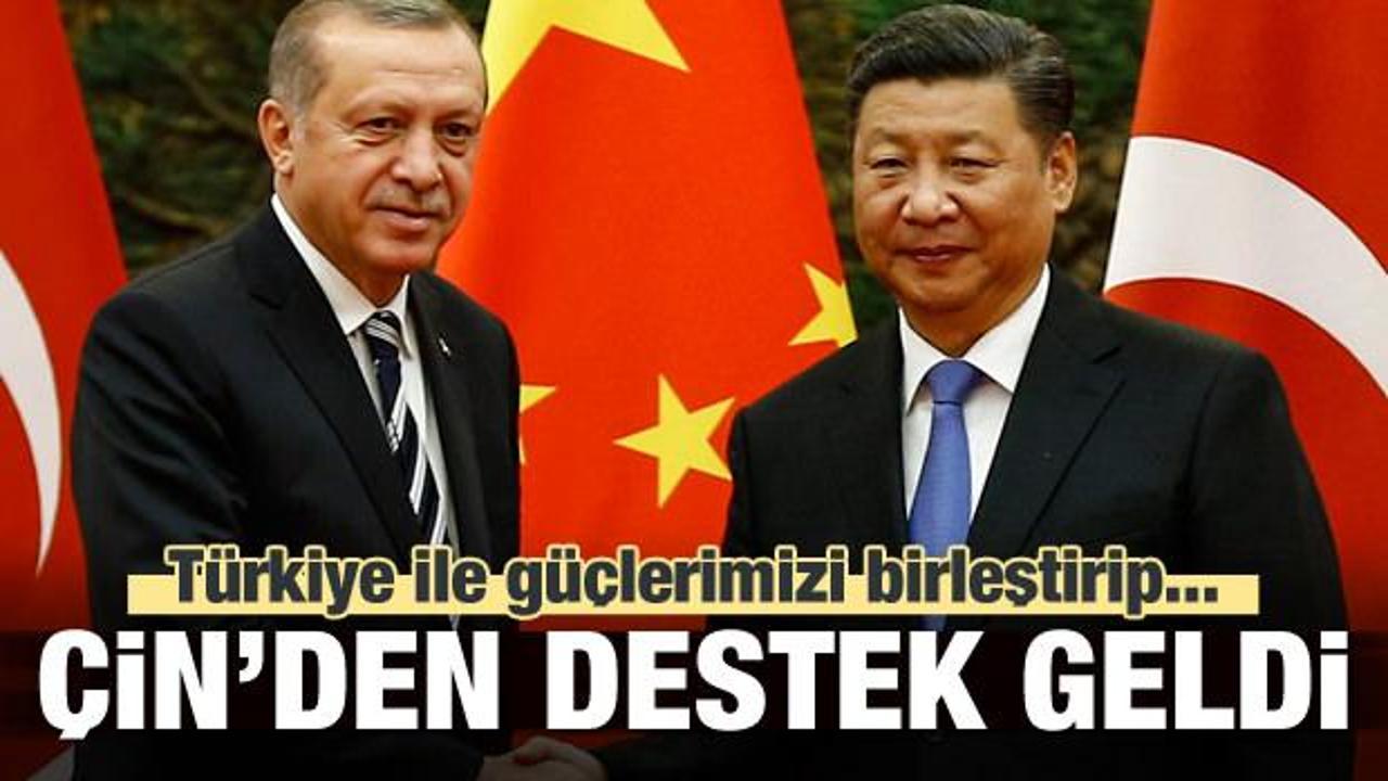 Çin'den Türkiye'ye destek açıklaması