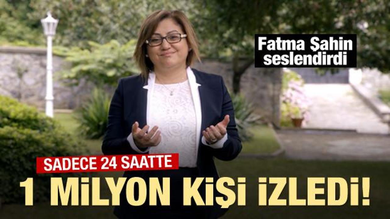 Fatma Şahin seslendirdi...24 saatte 1 milyon kişi izledi