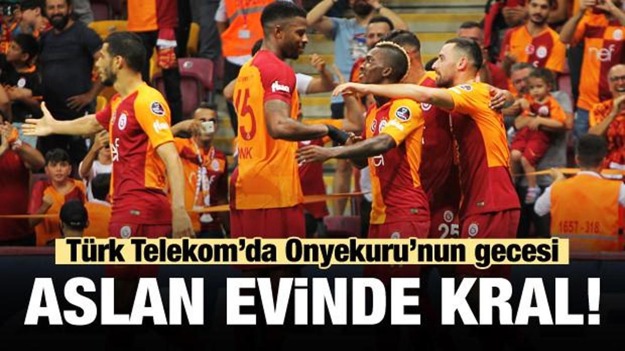 Galatasaray evinde Onyekuru ile güldü!