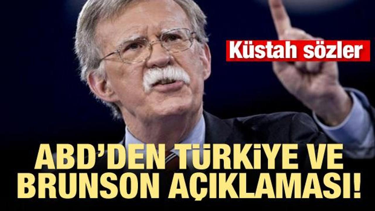 ABD'den Türkiye ve Brunson açıklaması