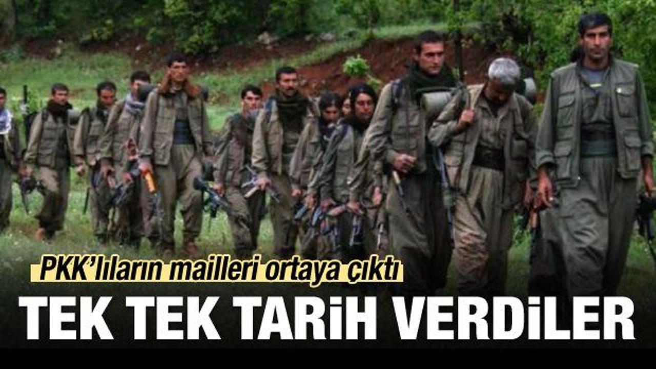 PKK'lıların mailleri ortaya çıktı!