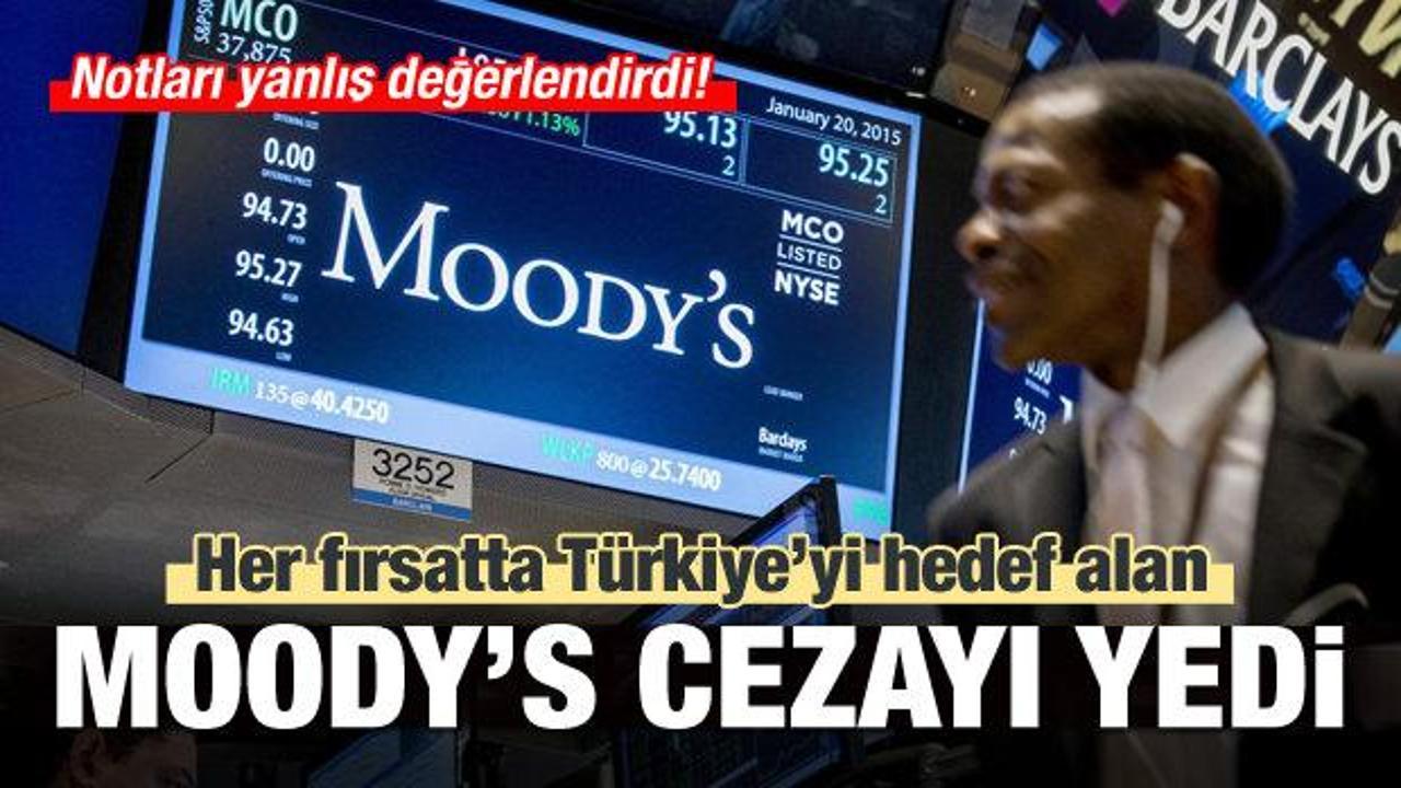 Moody's notları yanlış değerlendirdi, ceza aldı!