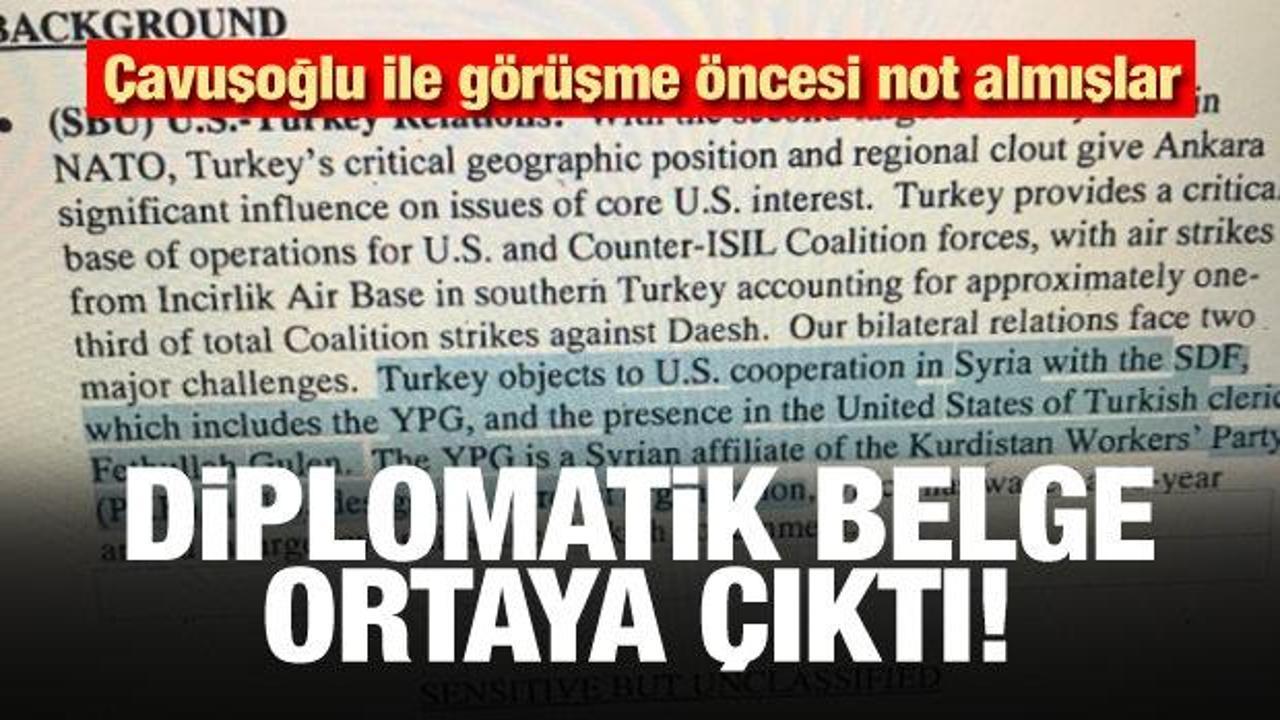 Çavuşoğlu ile görüşme öncesi PKK'yı not almışlar
