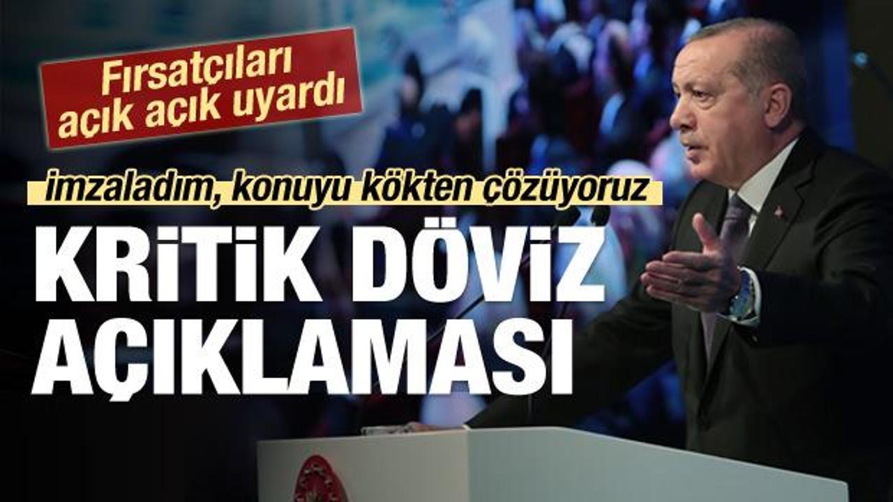 Erdoğan'dan çok kritik döviz mesajı