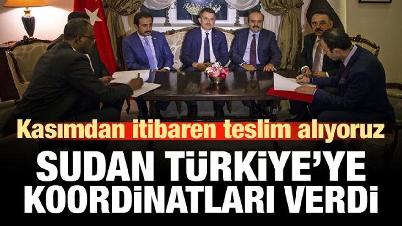 Sudan Türkiye'ye koordinatları verdi