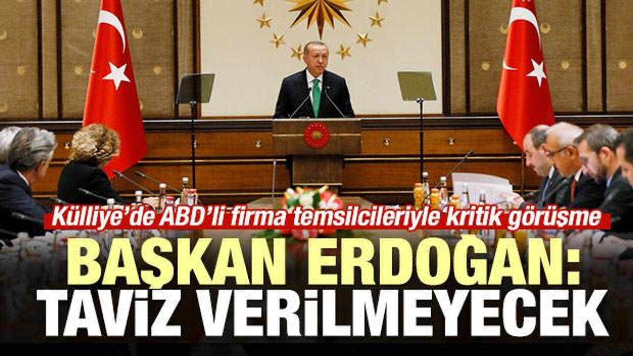 Başkan Erdoğan: Taviz verilmeyecek