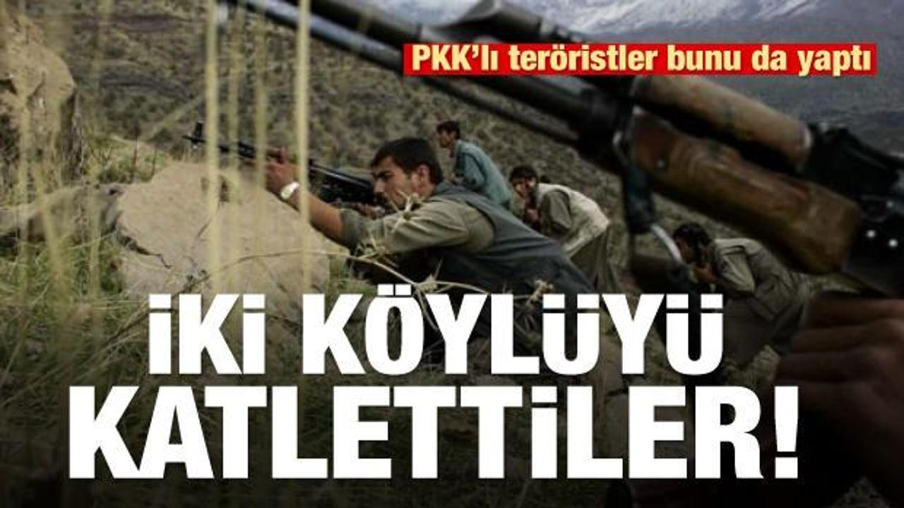 PKK'lı teröristler iki köylüyü katletti