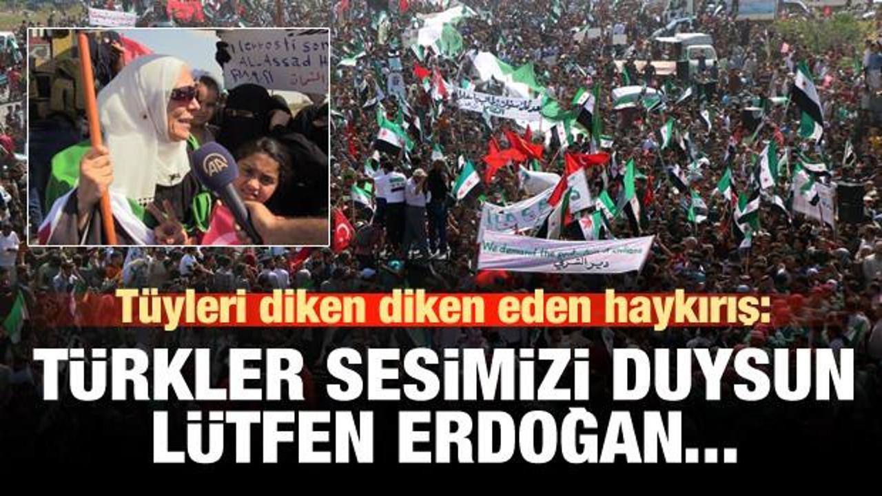 'Türkler sesimizi duysun, lütfen Erdoğan!'