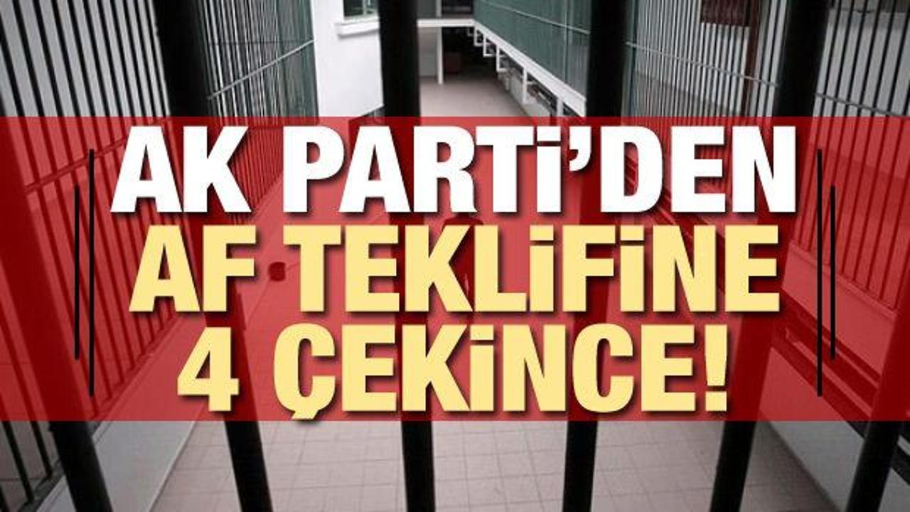 AK Parti’den af teklifine 4 çekince